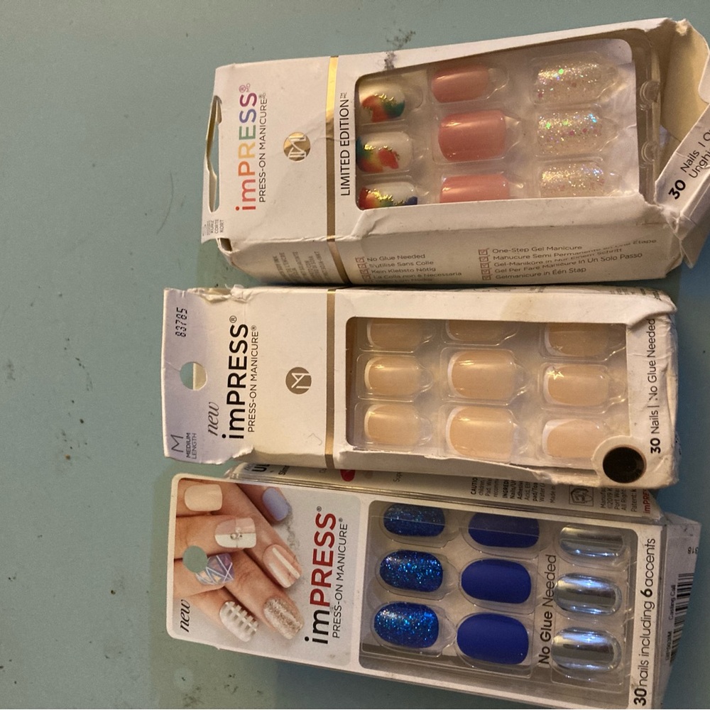 Lot of 6 impress nails sets
